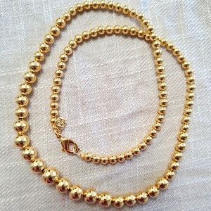Gorjana gold bead Necklace Newport graduated layering
